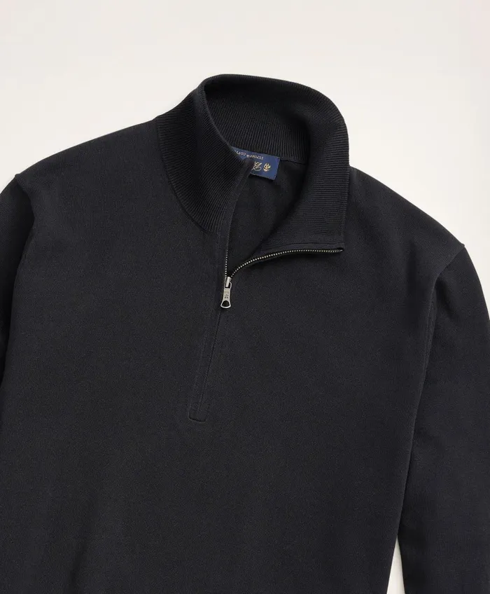 Sweaters Men Brooks Brothers Big andamp Tall Supima Cotton HalfZip Sweater Black
