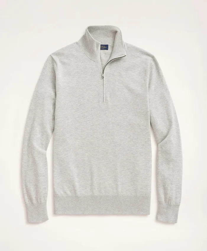 Sweaters Men Brooks Brothers Big andamp Tall Supima Cotton HalfZip Sweater Grey Heather Sweaters Men Brooks Brothers Big andamp Tall Supima Cotton HalfZip Sweater Grey Heather