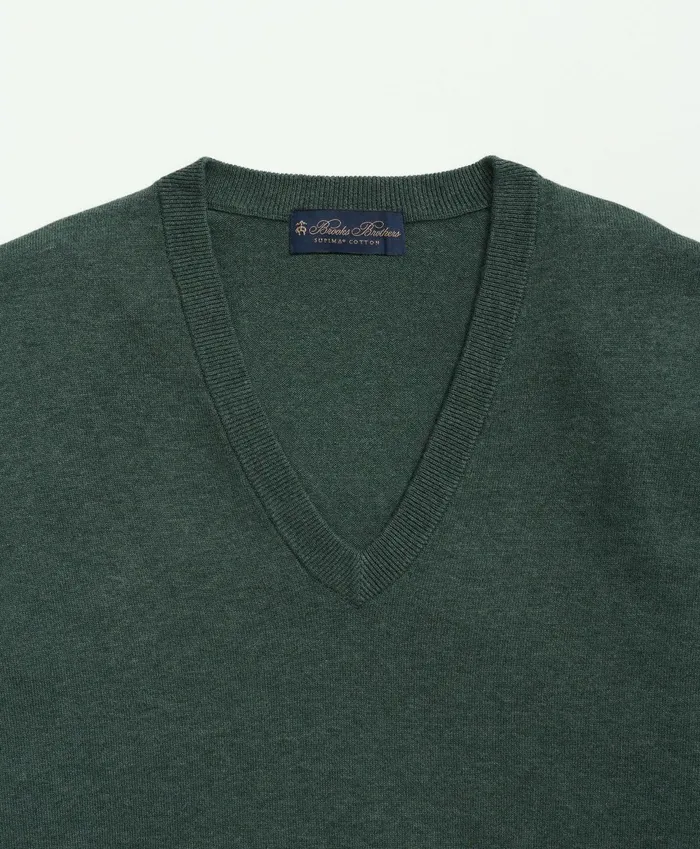 Sweaters Men Brooks Brothers Big andamp Tall Supima Cotton VNeck Sweater Dark Green