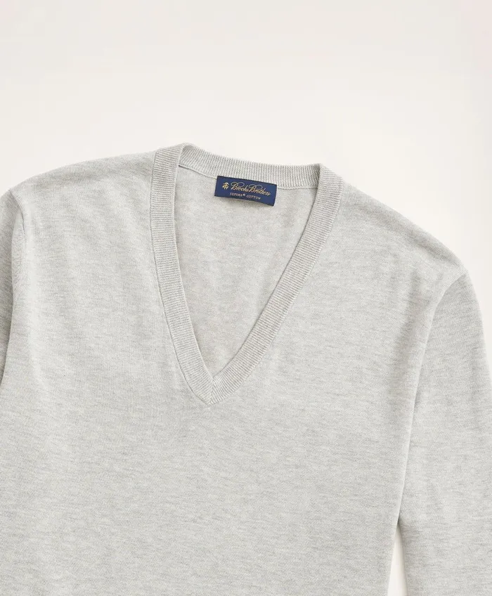 Sweaters Men Brooks Brothers Big andamp Tall Supima Cotton VNeck Sweater Grey Heather