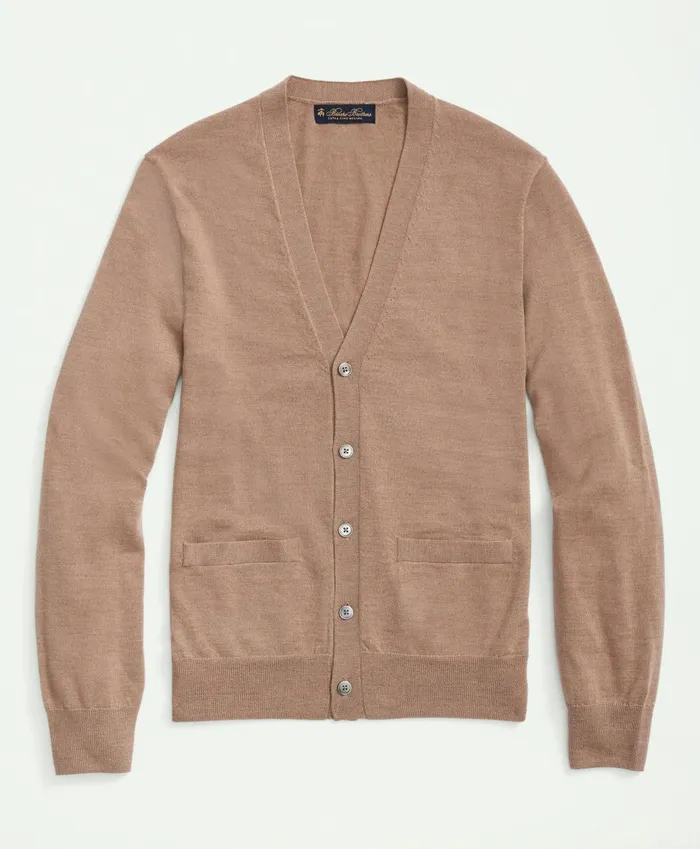 Sweaters Men Brooks Brothers Fine Merino Wool Cardigan Sweater Camel