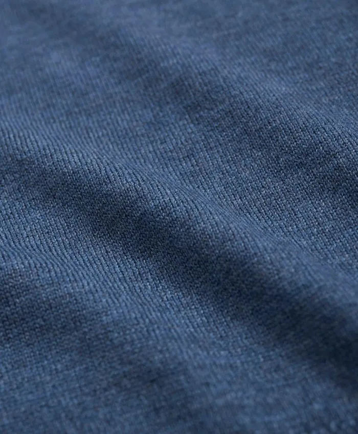 Sweaters Men Brooks Brothers Fine Merino Wool HalfZip Sweater Blue Heather