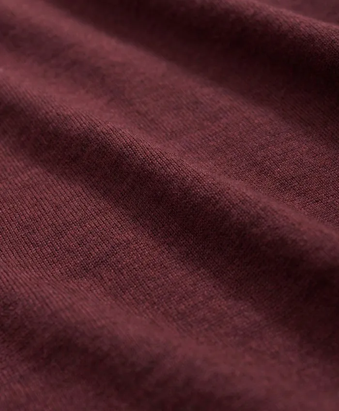 Sweaters Men Brooks Brothers Fine Merino Wool HalfZip Sweater Burgundy