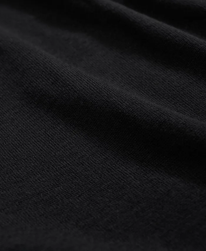 Sweaters Men Brooks Brothers Fine Merino Wool Sweater Polo Black