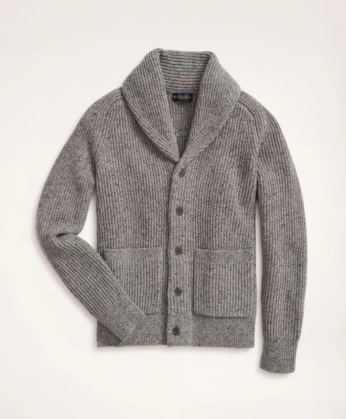Sweaters Men Brooks Brothers Merino Shawl Collar Cardigan Grey