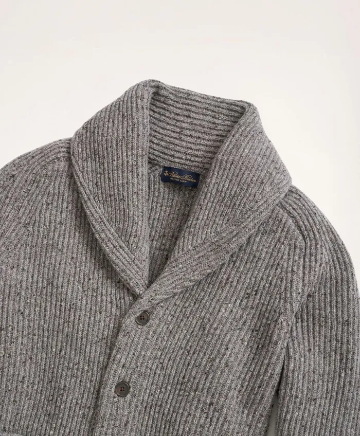 Sweaters Men Brooks Brothers Merino Shawl Collar Cardigan Grey