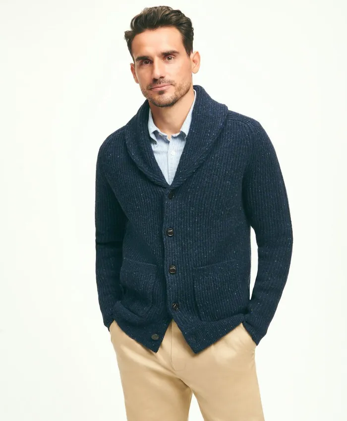 Sweaters Men Brooks Brothers Merino Shawl Collar Cardigan Navy