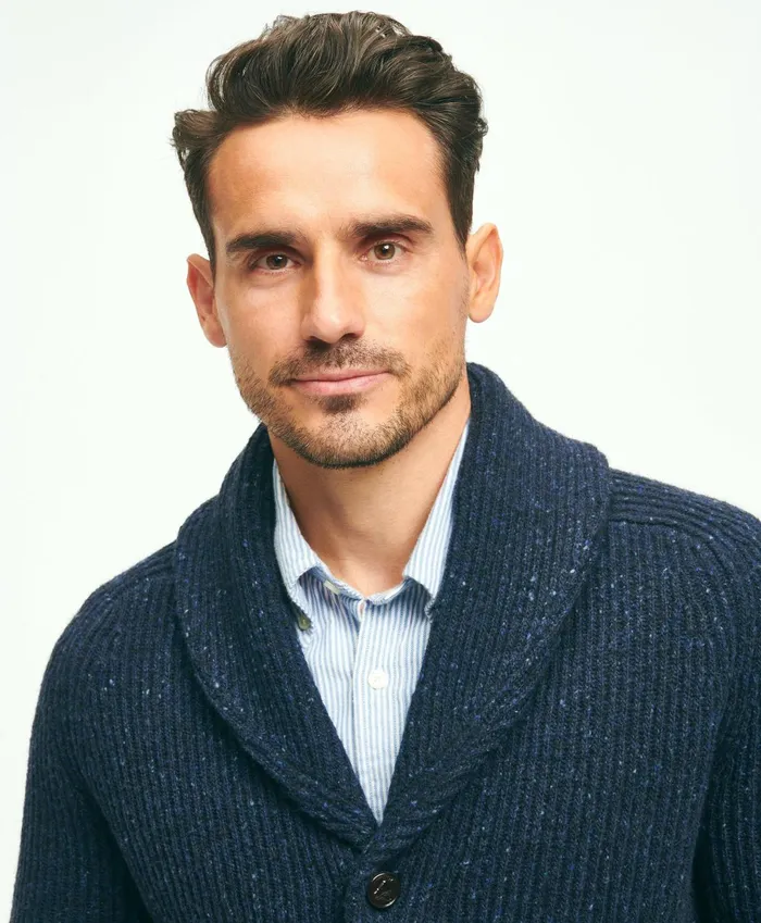 Sweaters Men Brooks Brothers Merino Shawl Collar Cardigan Navy