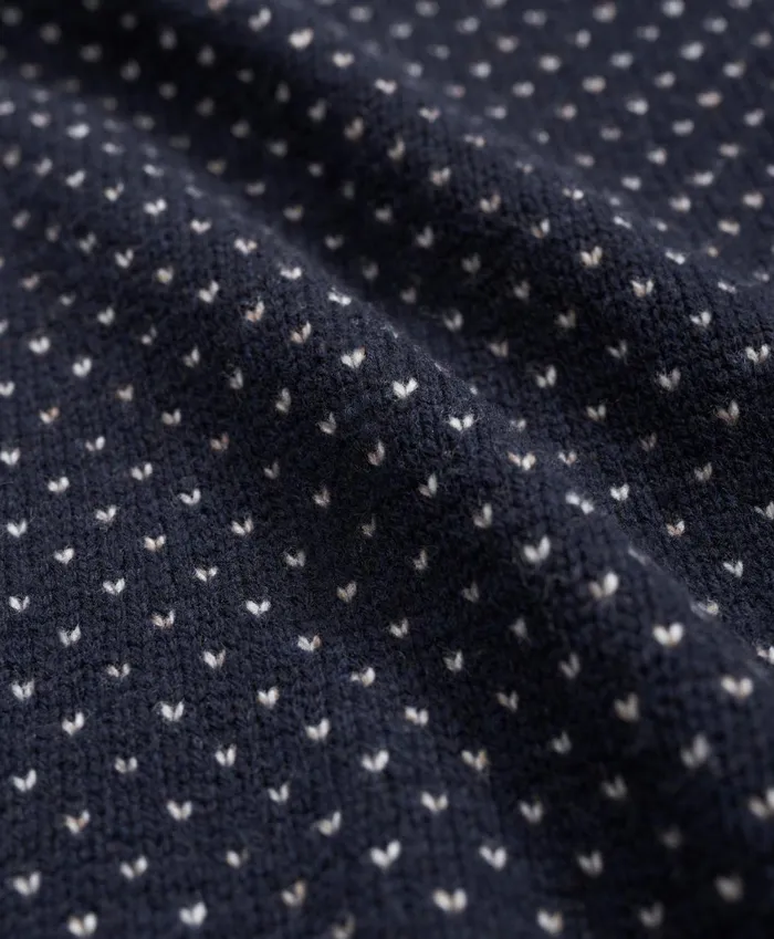 Sweaters Men Brooks Brothers Merino Wool Crewneck Dot Jacquard 1818 Sweater Navy Multi