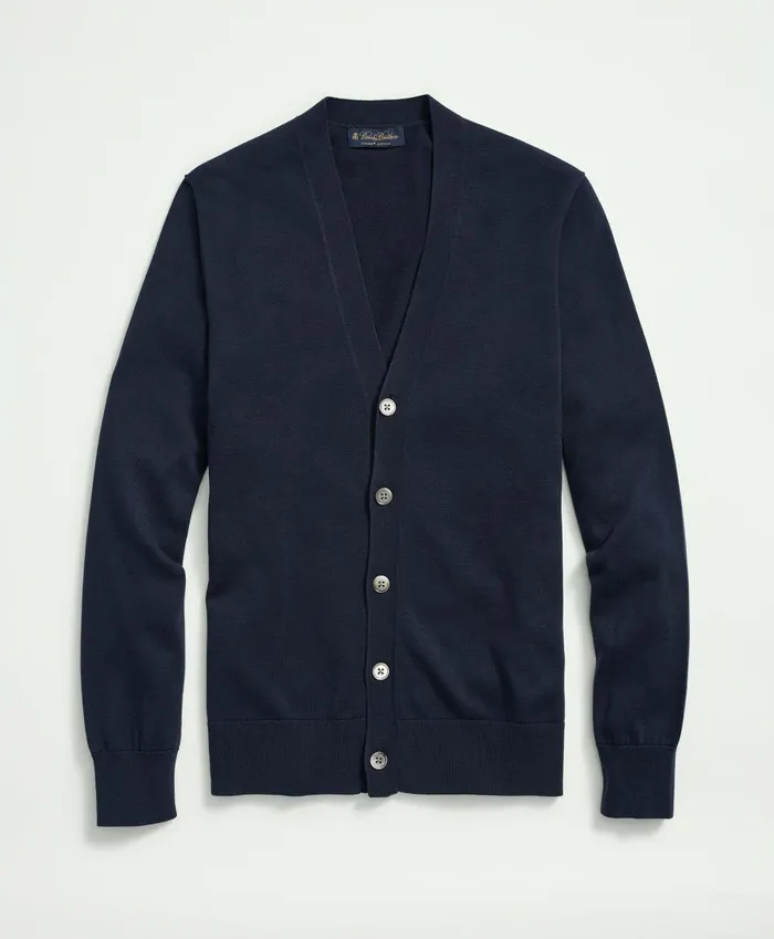 Sweaters Men Brooks Brothers Supima Cotton ButtonFront Cardigan Navy