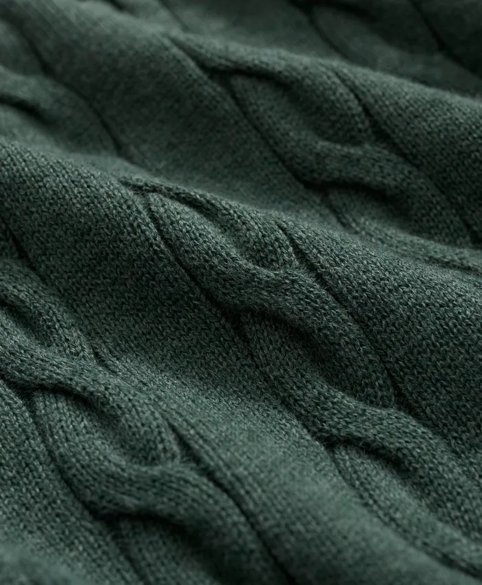Sweaters Men Brooks Brothers Supima Cotton Cable Crewneck Sweater Dark Green
