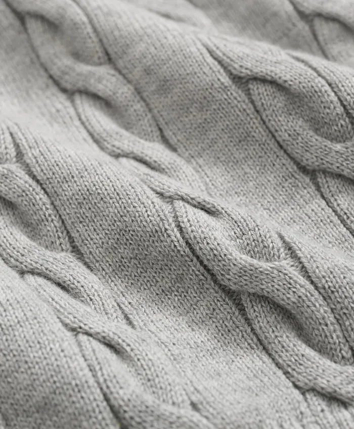 Sweaters Men Brooks Brothers Supima Cotton Cable Crewneck Sweater Grey
