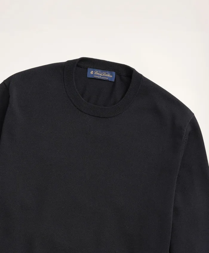 Sweaters Men Brooks Brothers Supima Cotton Crewneck Sweater Black