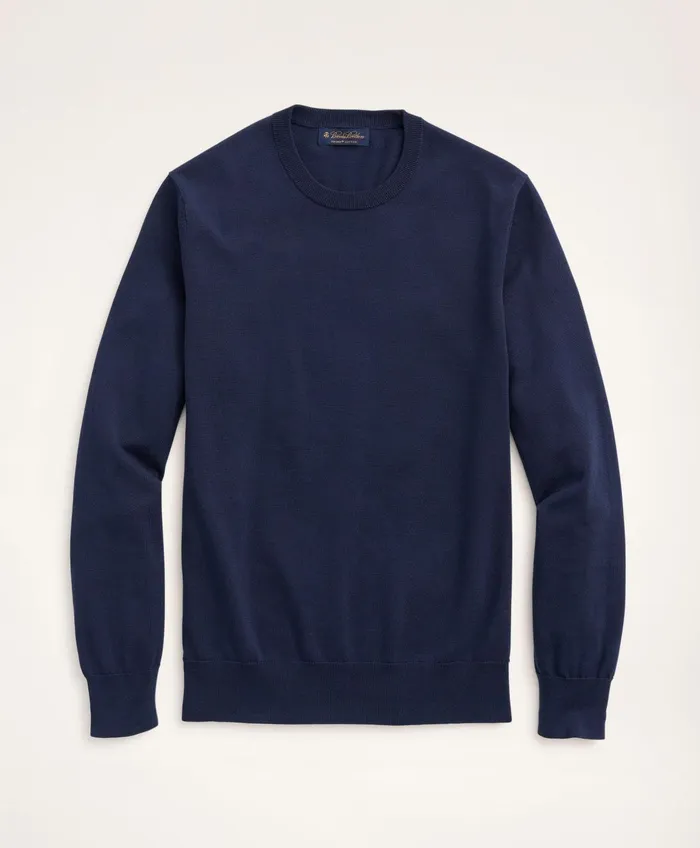 Sweaters Men Brooks Brothers Supima Cotton Crewneck Sweater Navy