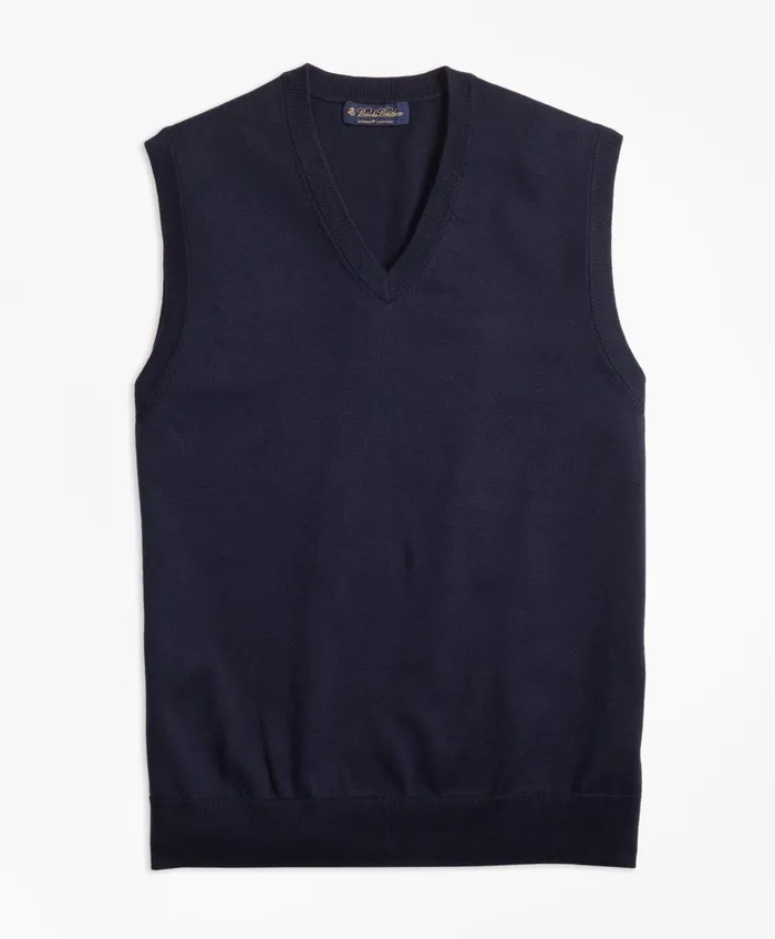 Sweaters Men Brooks Brothers Supima Cotton Sweater Vest Navy