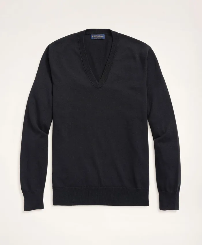 Sweaters Men Brooks Brothers Supima Cotton VNeck Sweater Black