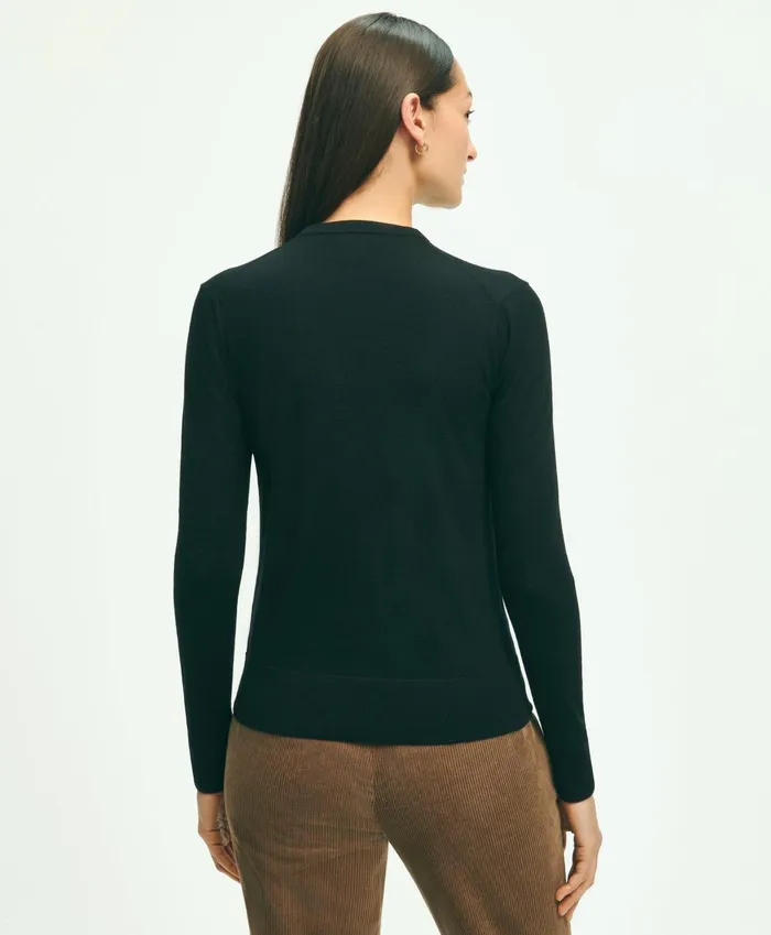Sweaters Women Brooks Brothers Merino Wool Cardigan Black