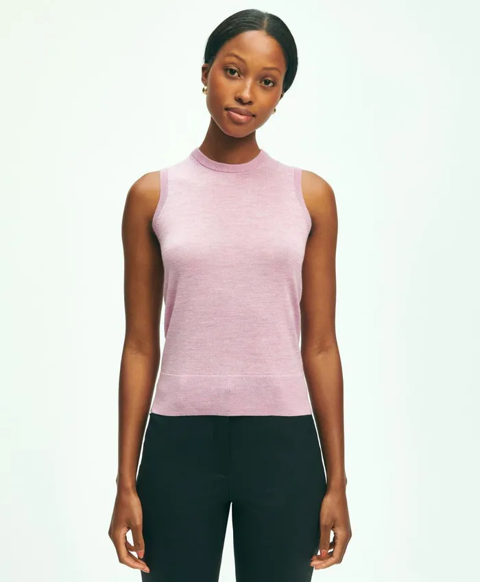 Sweaters Women Brooks Brothers Merino Wool Shell Pink