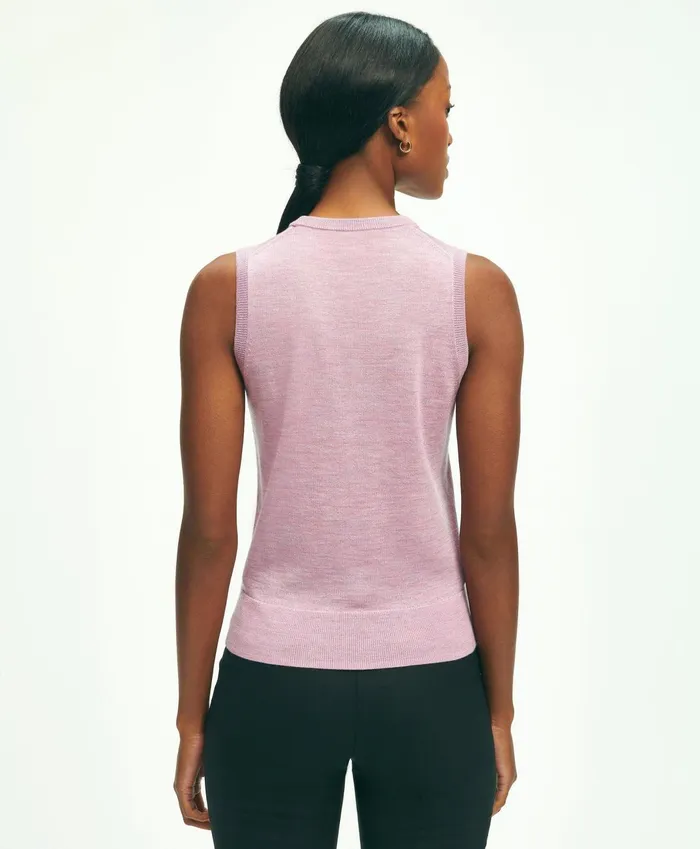 Sweaters Women Brooks Brothers Merino Wool Shell Pink