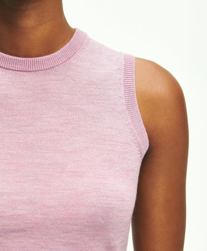 Sweaters Women Brooks Brothers Merino Wool Shell Pink