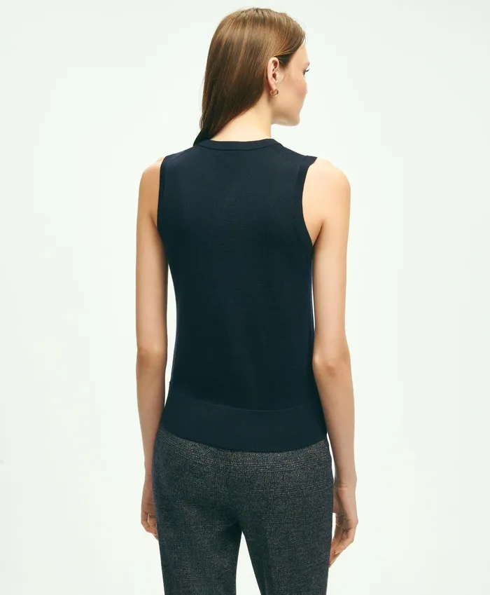 Sweaters Women Brooks Brothers Supima Cotton Shell Navy