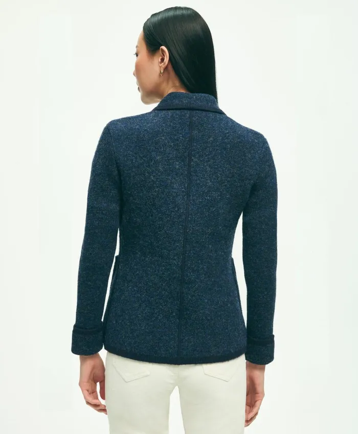 Sweaters Women Brooks Brothers Wool Shawl Collar Sweater Jacket Navy