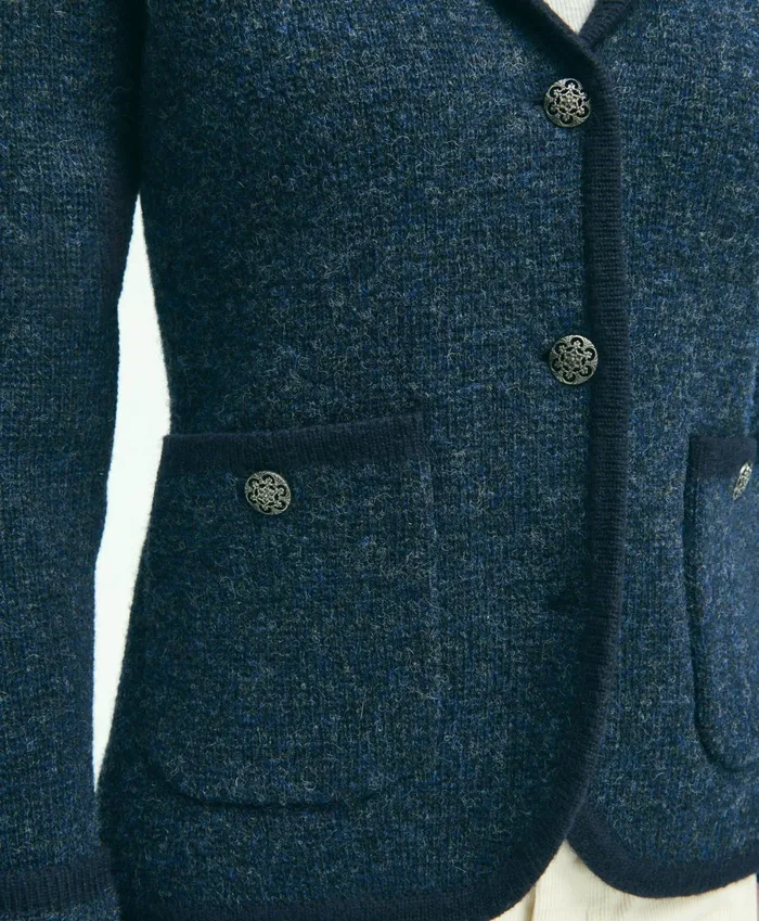 Sweaters Women Brooks Brothers Wool Shawl Collar Sweater Jacket Navy