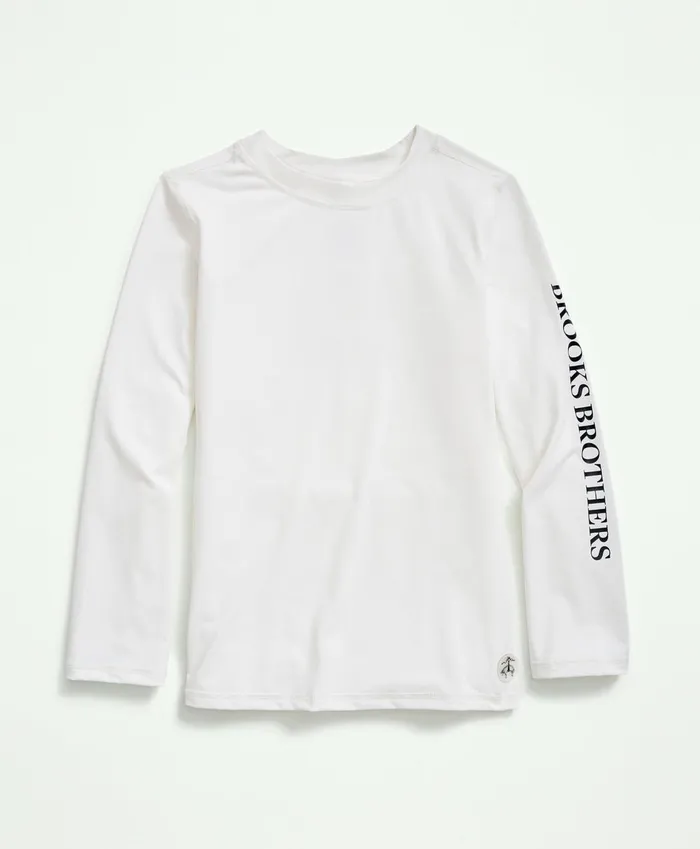 Swim Kids Brooks Brothers Kids Long Sleeve Rashguard White