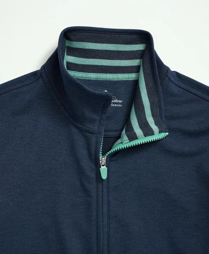 TShirts andamp Sweats Men Brooks Brothers Performance HalfZip Navygreen