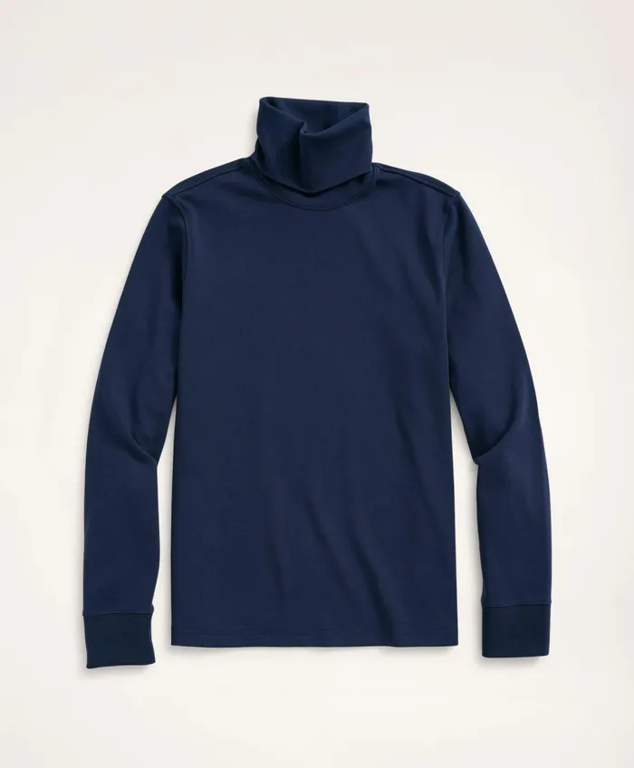 TShirts andamp Sweats Men Brooks Brothers Stretch Supima Cotton Turtleneck Navy