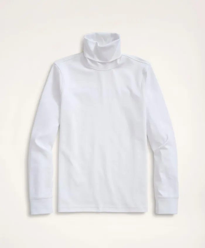 TShirts andamp Sweats Men Brooks Brothers Stretch Supima Cotton Turtleneck White