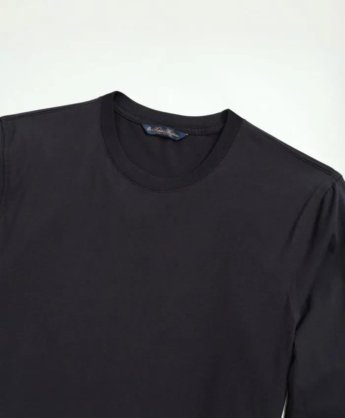 TShirts andamp Sweats Men Brooks Brothers Supima Cotton LongSleeve Logo TShirt Black