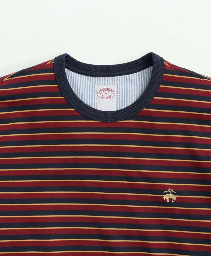 TShirts andamp Sweats Men Brooks Brothers Supima Cotton Striped TShirt Red Multi