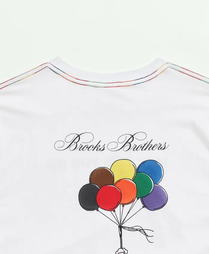 TShirts andamp Sweats MenWomen Brooks Brothers Cotton Henry Graphic Pride TShirt White Multi