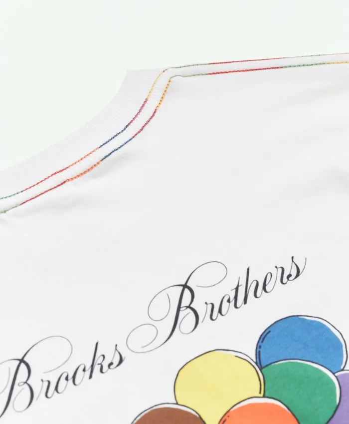 TShirts andamp Sweats MenWomen Brooks Brothers Cotton Henry Graphic Pride TShirt White Multi