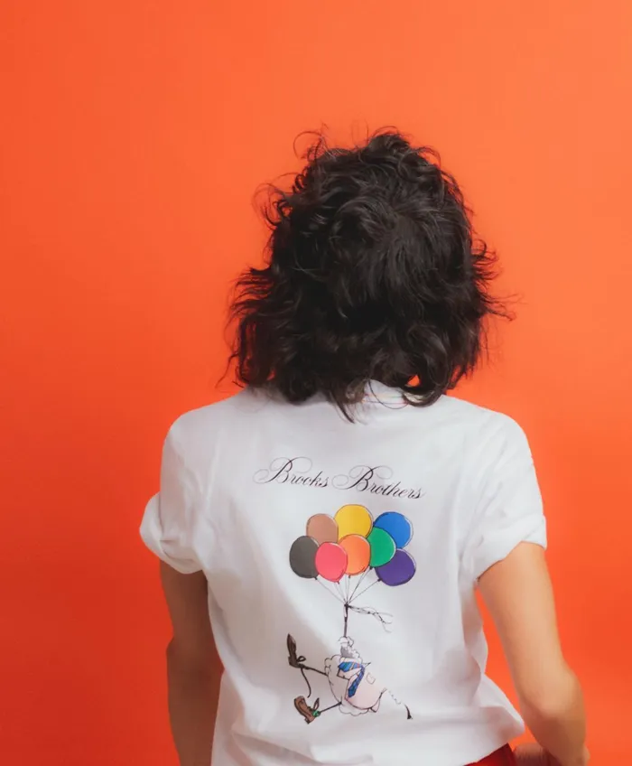 TShirts andamp Sweats MenWomen Brooks Brothers Cotton Henry Graphic Pride TShirt White Multi