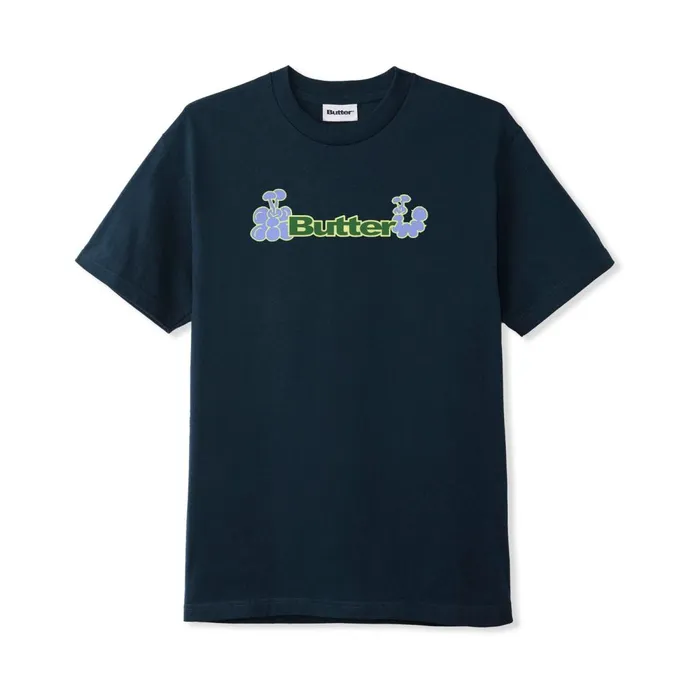 TShirts Men Butter Goods Bugs Logo Tee Navy