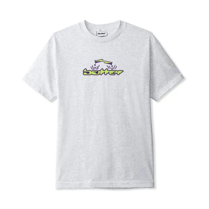 TShirts Men Butter Goods Corrosive Tee Ash