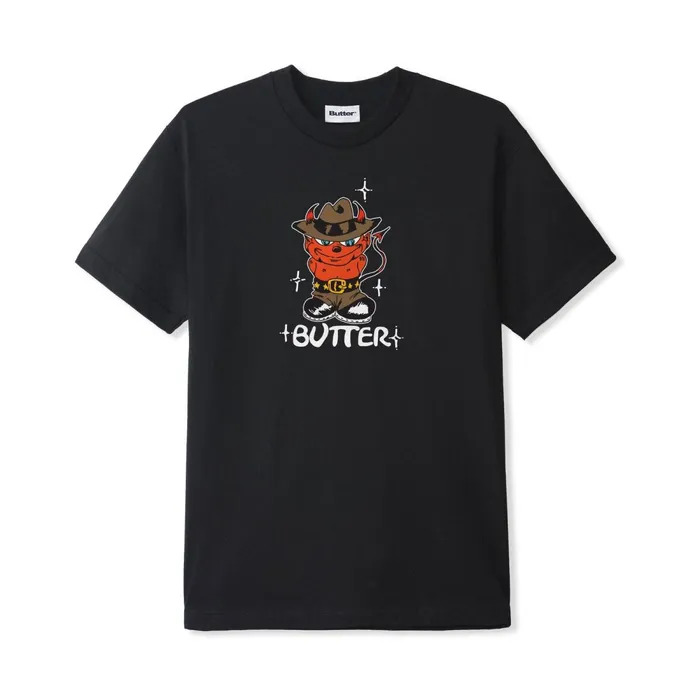 TShirts Men Butter Goods Devil Tee Black