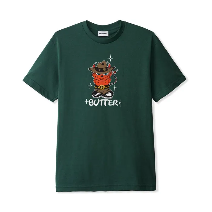 TShirts Men Butter Goods Devil Tee Dark Forest