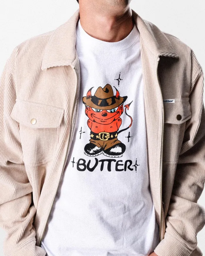 TShirts Men Butter Goods Devil Tee White