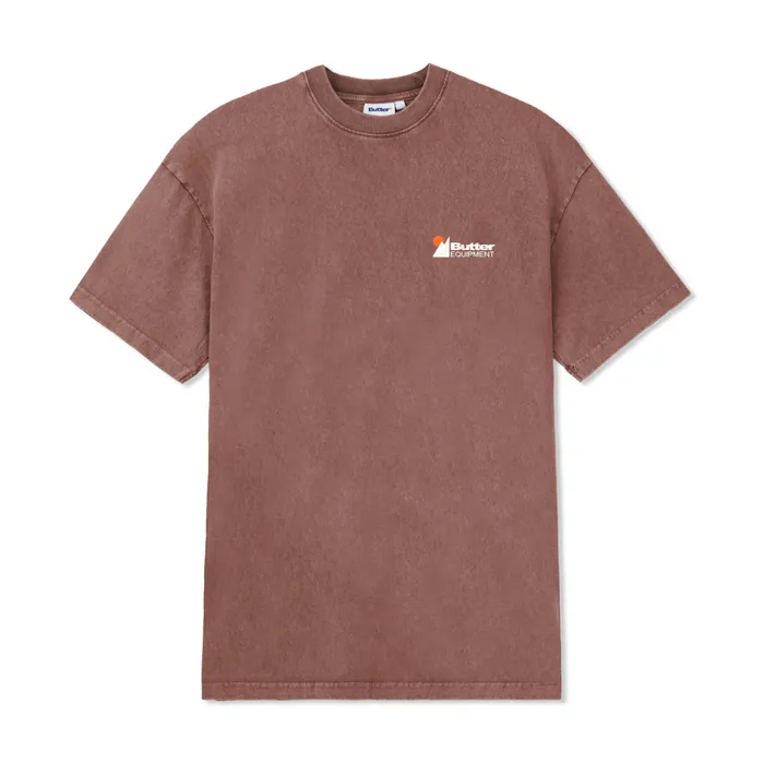 TShirts Men Butter Goods Distressed Pigment Dyed Tee Rust