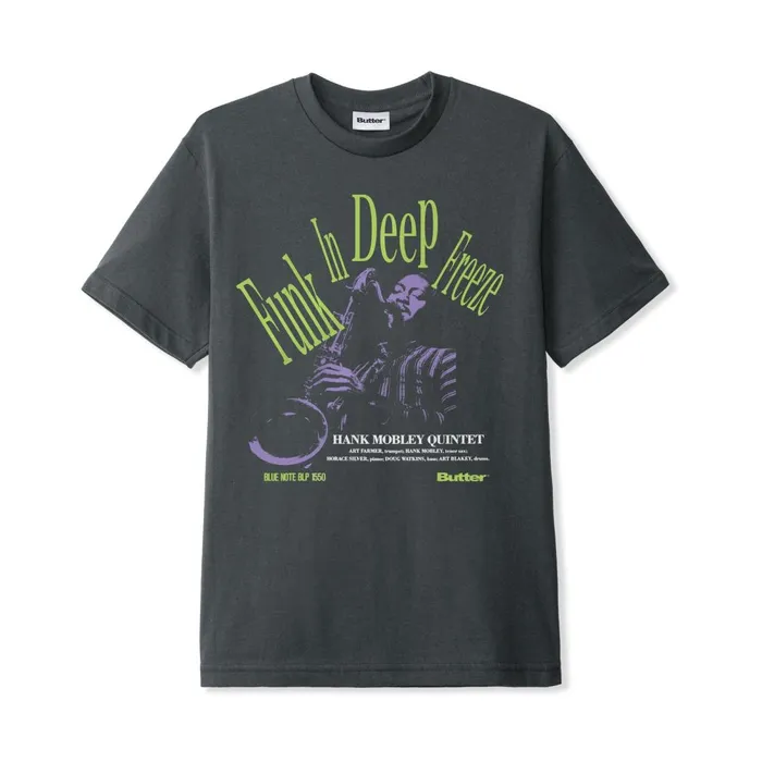 TShirts Men Butter Goods Funk Tee Charcoal