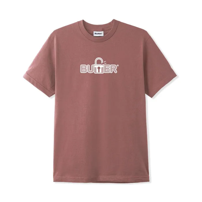 TShirts Men Butter Goods Lock Tee Washed Wood