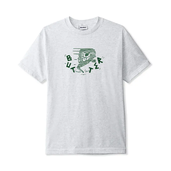 TShirts Men Butter Goods Tornado Tee Ash