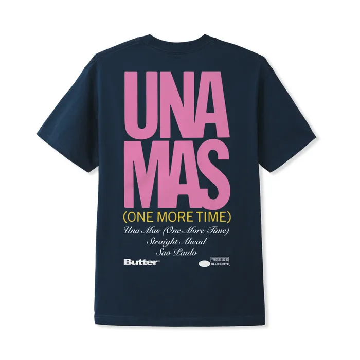 TShirts Men Butter Goods Una Mas Tee Navy TShirts Men Butter Goods Una Mas Tee Navy