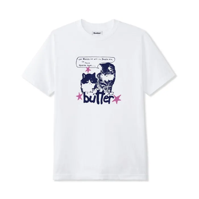 TShirts Men Butter Goods Upside Down Tee White