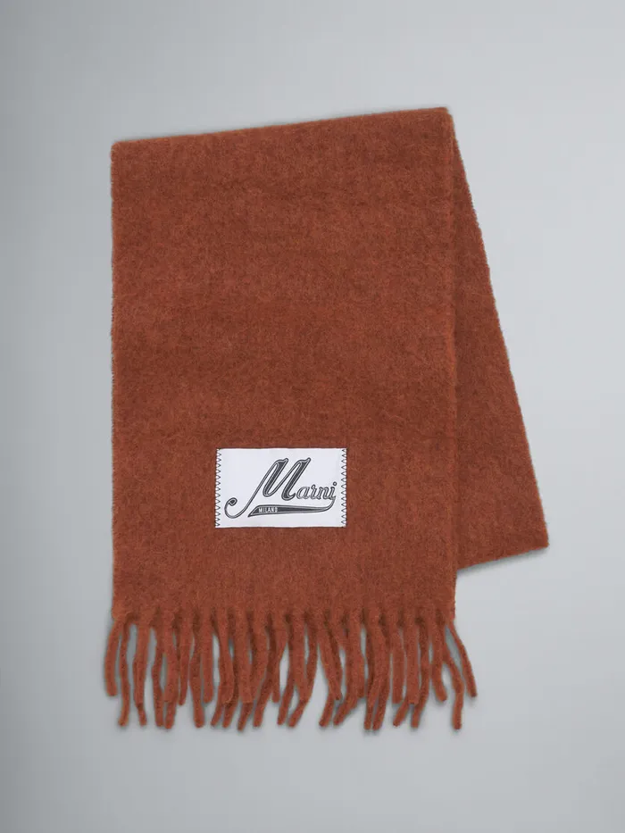 Tan Brushed Alpaca Scarf Women Marni Scarves
