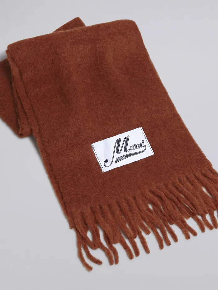 Tan Brushed Alpaca Scarf Women Marni Scarves