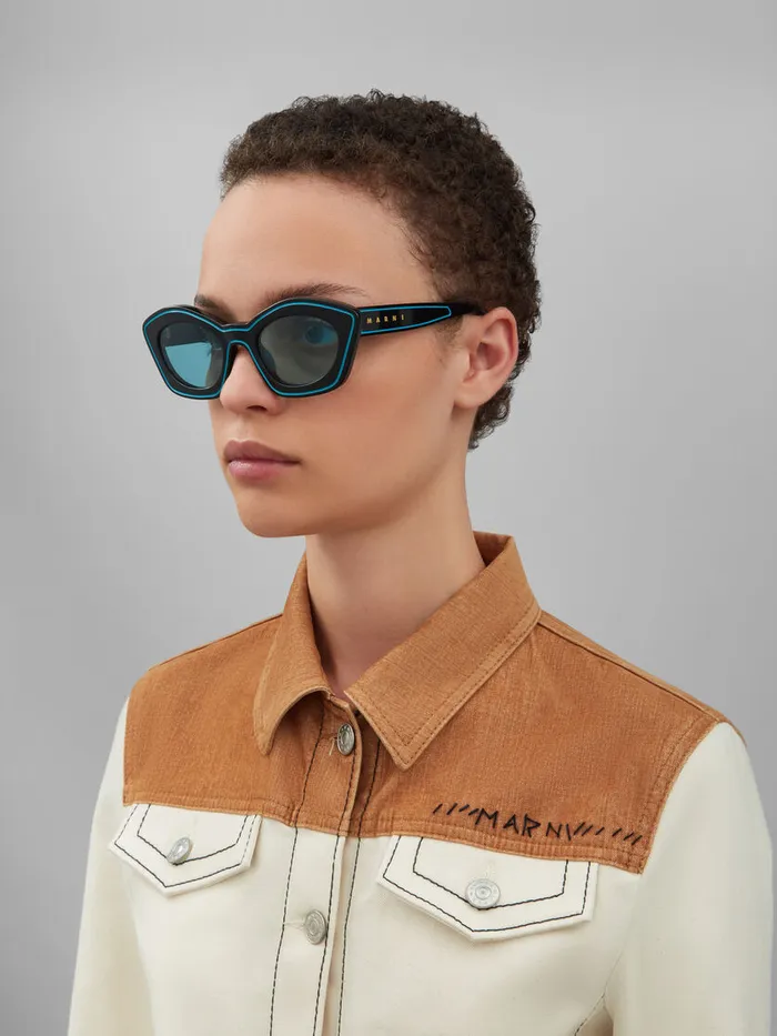 Teal Kea Island Sunglasses WomenMen Marni Sunglasses